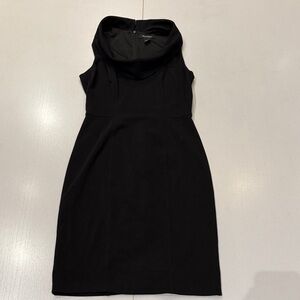 White House Black Market Black Cowl Neck Midi Dress